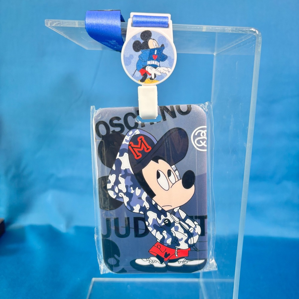 Mickey Mouse Streetwear Camo ID Badge Holder with Lanyard and Retractable Clip